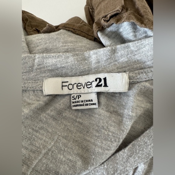 Forever 21 Grey & Dark Beige Mini Dress Size S - Picture 9 of 10